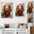 thumbnail image 4 of Designart "Impressionist Irish Setter II" Animals Dog Floater Framed Canvas Wall Art, 4 of 5