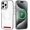 Calligraphy Art, variant on Compatible with iPhone 17 Air White Case for MagSafe, Clear Classic Hybrid Magnetic Scratch Resistant Back Drop Protection Creative 3D Frog Leaf Umbrella Case