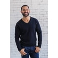 thumbnail image 2 of Cozeeme Mens V-neck Pullover Long Sleeve Sweater Adult, 2 of 4