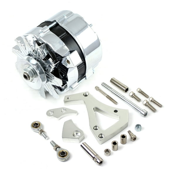 Speedmaster PCE360.1114 Compatible with Ford 302 351C Cleveland 100 Amp V-Belt High Output Alternator & Bracket Kit