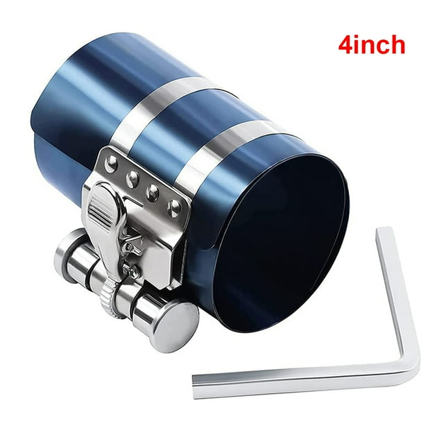 Becaristey Steel Car Piston Ring Compressor Portable Anti-rust Protective Adjustable Tool Automotive Installer Accessories 4inch