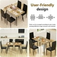 thumbnail image 5 of 47.24 Inch Dining Table for 4, Modern Mid Century Farmhouse Wood Dining Table, Space Saving Wooden Rectangle Table for Kitchen, Small Apartment, Office & Living Room, 5 of 7