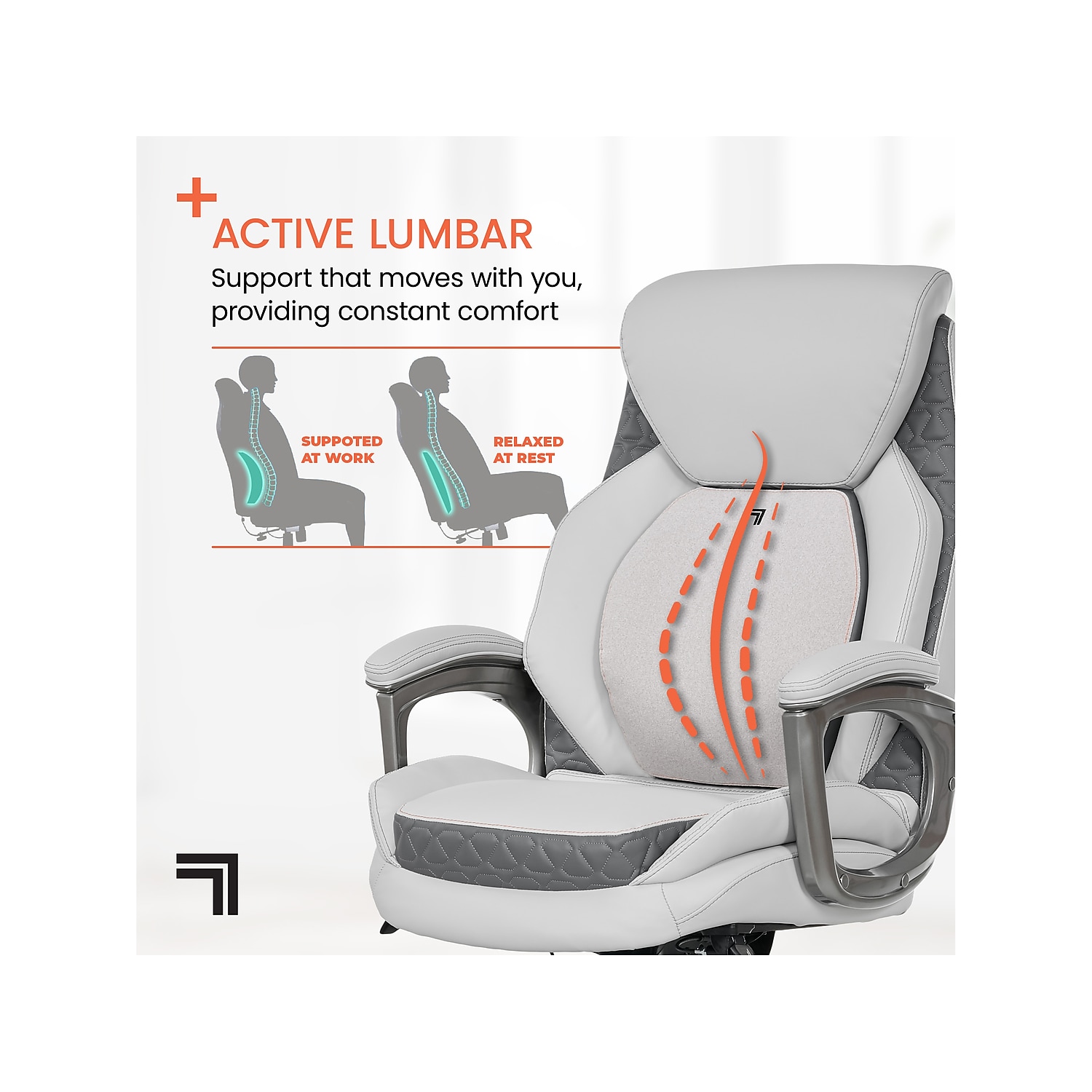 Sharper Image Ergonomic Bonded Leather Swivel Executive Massage Chair, Supports Up to 275 lbs, 20" to 23" Seat Height, Off-White