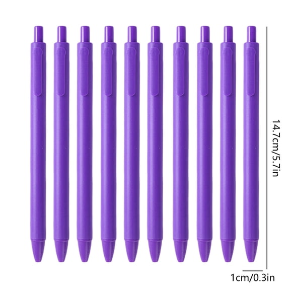 10 Pack Gel Ink Pens Black Ink 0.5 mm Fine Point Smooth Writing Cute Pens for Office (Purple)