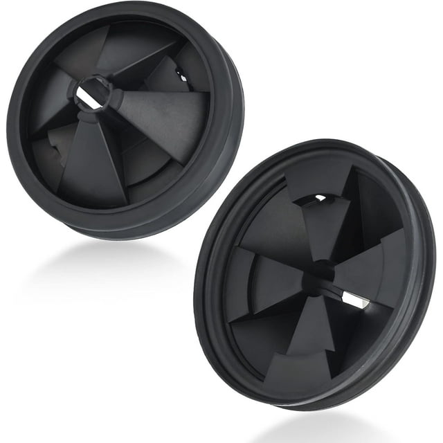 LinenLoon 2 Pcs Garbage Disposal Splash Guards, 3 3\\/8" Sink Baffle Rubber Drain Plugs Insert Garburator Guard Collar, Garbage Stopper for Waste Processors Waste King Strainer Insert Parts(Black)
