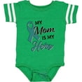 thumbnail image 3 of Inktastic My Mom is My Hero Ovarian Cancer Awareness Boys or Girls Baby Bodysuit, 3 of 5