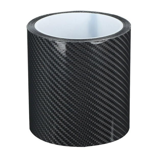 Película protectora de fibra de carbono negra para el borde de la puerta del coche, pegatina antiarañazos (10 cm x 3 metros)