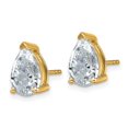thumbnail image 2 of Auriga Fine Jewelry 14K Yellow Gold 4 cwt. Pear-cut Lab Grown Diamond Stud Post Earrings For Women (Clarity -VS/SI, Color -DEF), 2 of 5