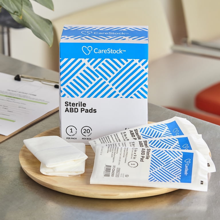 Sterile ABD Combine Pads – 5x9 Inch, 400 Count, Non-Stick Gauze For Wound Care, Surgery, & Heavy Bleeding 2 thumbnail image
