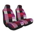 thumbnail image 3 of Car Seat Covers Are Protected From Dust And Spillage And Elastic Straps Are Easy To Install For Easy Car Suv Truck Delivery Palevioletred Buffalo Plaid Check Tartan Scotland_2 1, 3 of 8