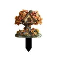 thumbnail image 2 of Cadorn Autumn Fairy Tale Cottage Garden Stake - 2D Acrylic Yard Sign & Planter Decor, 2 of 8