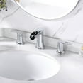 thumbnail image 3 of Luxier  WSP16-T Waterfall Widespread Bathroom Faucet with Pop-Up Drain Brushed Nickel, 3 of 5