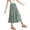 Green-w, variant on Tween Girls Floral Midi Skirt High Elastic Waist Flowy Swing Long Boho Casual Summer 2026 Trendy for Kids Sizes 5-14