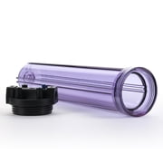 Hydronix HF5-20CLBK34PR Water Filter Housing 20 RO, Whole House, Hydroponics - 3/4 Ports, Clear Body w/PR