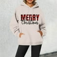 thumbnail image 4 of Merry Christmas Hoodies for Women 2025 Fall Winter Long Sleeve Graphic Hooded Sweatshirt with Pockets Pullover Tops, 4 of 5