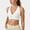 White, variant on Women's Crossover V-Neck Sports Bra with Wide Straps and Stretch Support Band - X Large, Black