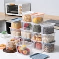thumbnail image 1 of YAOMOBB Refrigerator Storage Container Clear Stackable Storage Box with Lid Handle for Large Capacity Dishwasher Safe Fruits Vegetables Food Organizer, 1 of 7