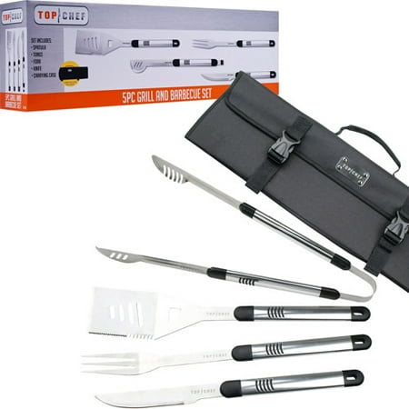 Top Chef 5-Piece BBQ Set, Stainless Steel