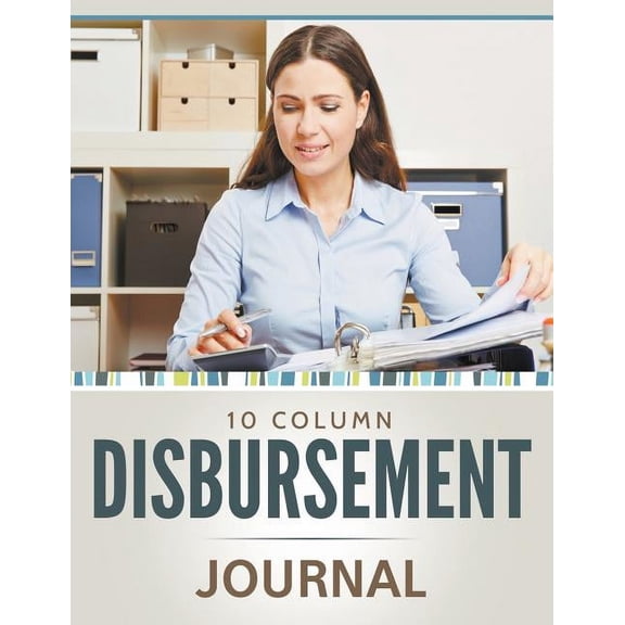 Speedy Publishing 8.5" x 11" 10 Column Disbursement Journal, Black