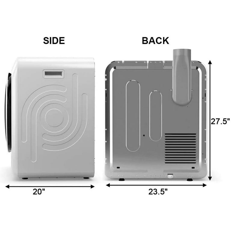 Panda 13.2 lbs Capacity High End Electric Compact Portable Dryer PAN206ET White