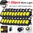 thumbnail image 1 of Mini USB Rechargeable LED Flashlight COB Lumière de Travail Flashlight Porte-Clés Portable, 1 of 4