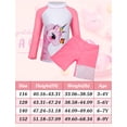 thumbnail image 4 of Lavenicole Girls 2-Piece Unicorn Rash Guard Swimsuit - Long Sleeve UV Protection Bathing Suit (3-9 Years) Darkpink, 4 of 5