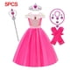 thumbnail image 3 of Vestidos de princesa bella para niños, disfraz de fiesta de cumpleaños para niñas, ropa de flores de Halloween, disfraz de fantasía de La Bella y La Bestia, 3 of 5