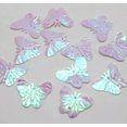 thumbnail image 2 of U8MO 500 White with AB Butterfly loose sequins Paillettes 2 Hole sewing Wedding craft, 2 of 9