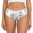 thumbnail image 1 of Fotbe Lavender Flowers Calzones Estampados para Mujer – Ropa Interior de Algodón, Cómoda, Suave y Elástica-XX-Large, 1 of 6