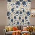 thumbnail image 3 of Navy Blue Sunflowers Swag Curtains for Living Room/Bedroom Windows, Vintage Botanical Flowers Aesthetic Kitchen Curtains and Valances Set 36 Inch Length, Light Filtering Swags Valance Curtain Panels, 3 of 8