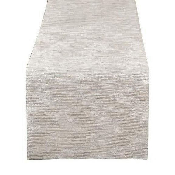 Fennco Styles Evelina Collection Contemporary Metallic Fused 14 x 72 Inch Table Runner – Silver Table Runner for Banquets, Family Gather, Special Events and Home Décor