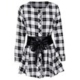thumbnail image 2 of Mini Vestido Corto De Fiesta De Manga Larga A Cuadros De Invierno Sexy Para Mujer (Negro) (L)-117927.07 Likrtyny Mujer, 2 of 8
