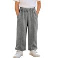 thumbnail image 2 of Rvasteizo Boys Girls Cotton Sweatpants with Pocket Soft Fabric Solid Fall Winter Unisex Trousers for Toddler 12M-11Y 3 Years, 2 of 4