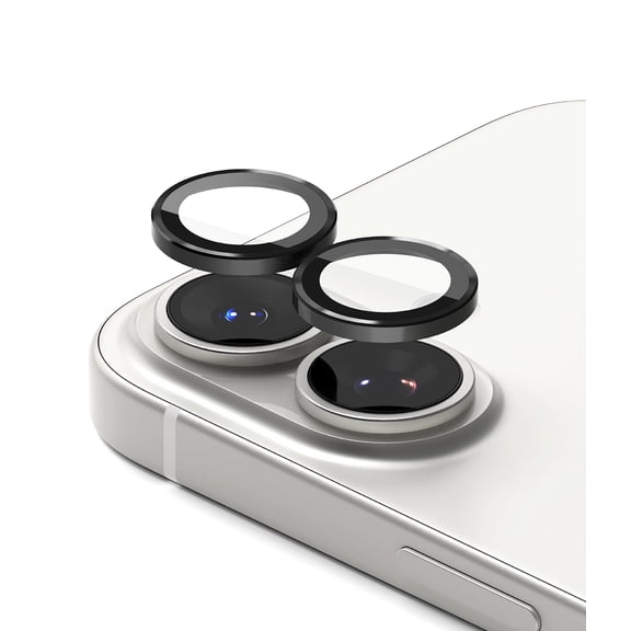 Ringke Camera Lens Frame Glass for iPhone 17, 9H Hardness High Definition Lens Protector - Black