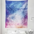 thumbnail image 1 of Navy and Blush Tapestry, Watercolor Style Starry Space Galaxy Nebula Abstract Cosmos Inspired, Fabric Wall Hanging Decor for Bedroom Living Room Dorm, 5 Sizes, Blue Pink Salmon, by Ambesonne, 1 of 1