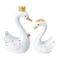 thumbnail image 1 of Estatua de cisne de resina 3D de pie, figuritas, esculturas artesanales, obras de arte, novedad para el hogar Mini blanco, 1 of 8