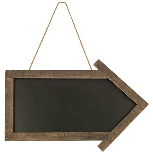 Wall D?cor Wooden Chalkboard Signs 6 Inch Hanging Black Frame with Jute String 