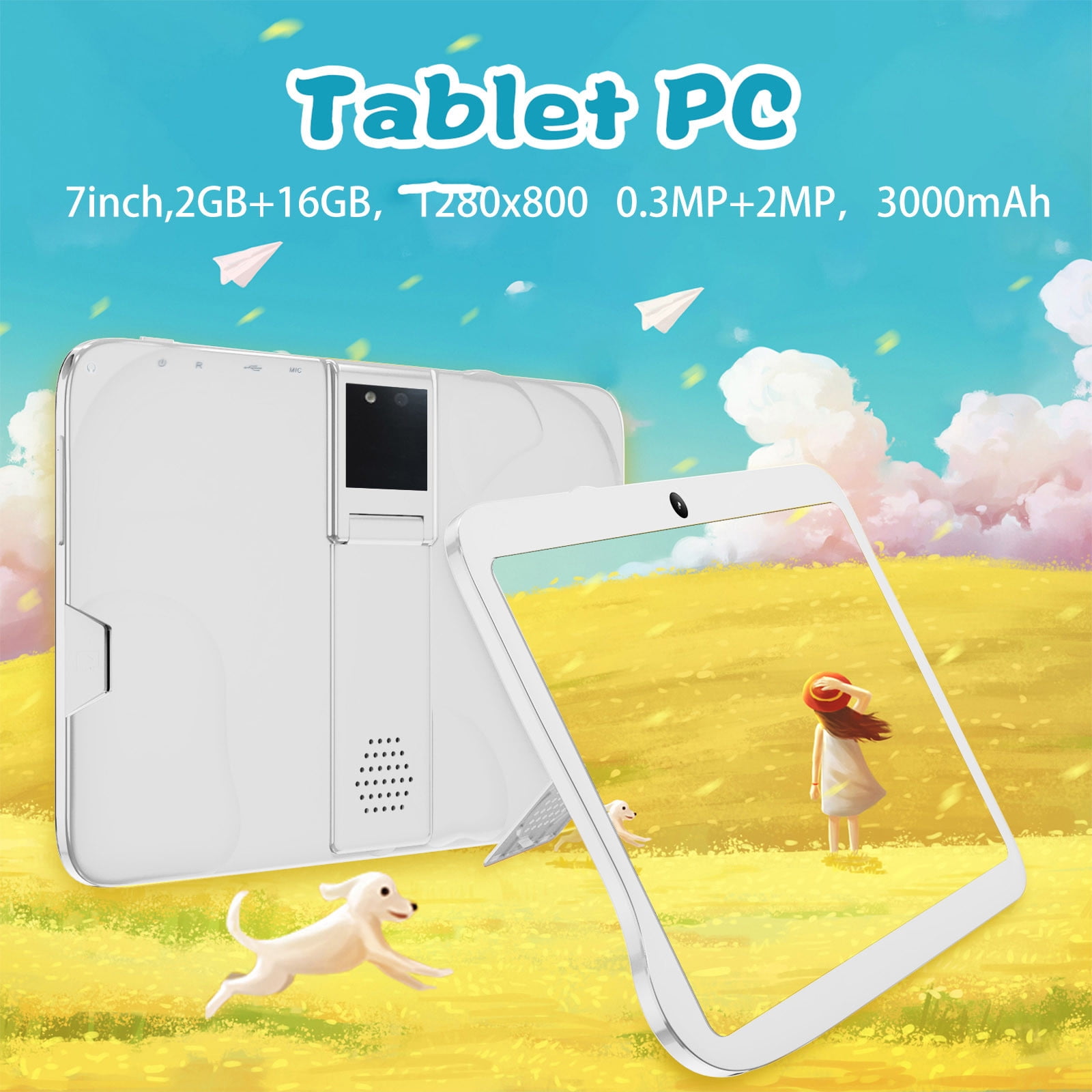 VBVC Tablet Laptop,Hd Tablet Wifi Bluetooth Android Voice Call Game Tablet,7Inch Ips Display Screen,Wifi,2Gb Ram+16Gb Rom,3000Mah,Android 5.1 System