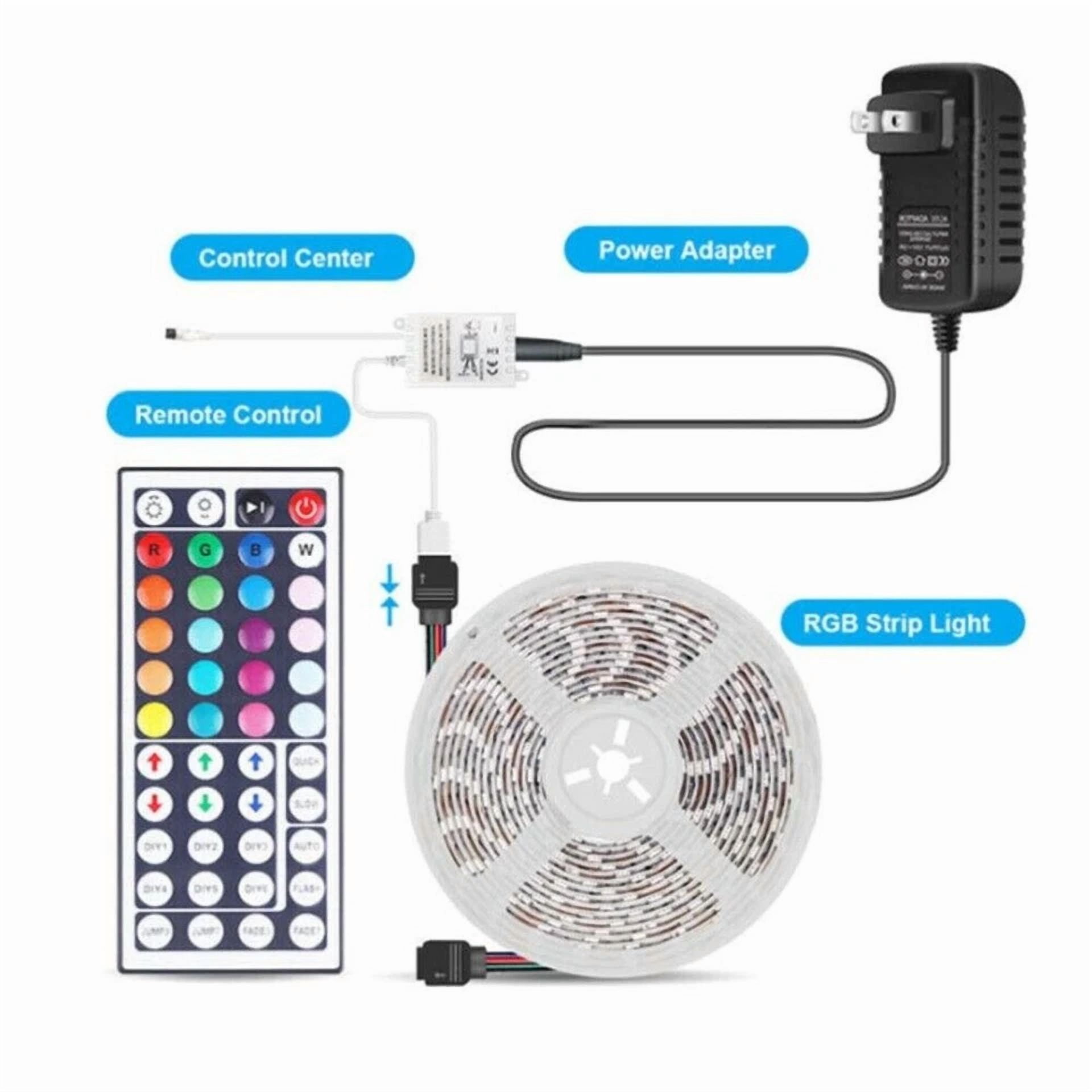 KLYNE - Led Tape Lights Color Multicolo 16.4 Ft Led Strip Light Rgb Led Room Lights 5050