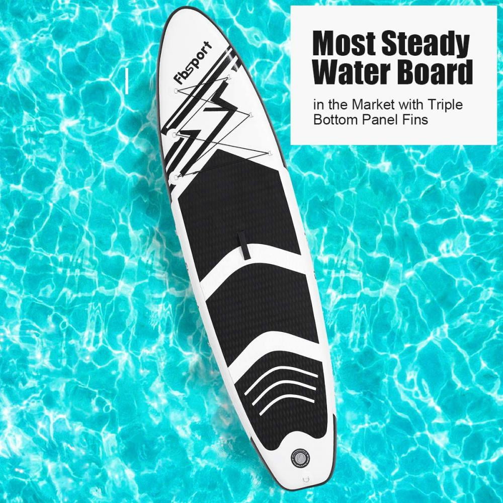 FBSPORT Inflatable Stand Up Paddle Board with SUP Accessories & Carry Bag Wide Stance, Surf