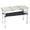 White, variant on White Folding Camping Table with 3 Adjustable Heights & Mesh Shelf, 110lb Capacity Portable Table for Camping, Picnics, Beach, Patio