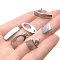thumbnail image 6 of Aylifu 30pcs Stud Earring Findings Earring Post with Loop and 30pcs Stainless Steel Earring Backs for Jewellery Making,Silver,3 Styles, 6 of 7