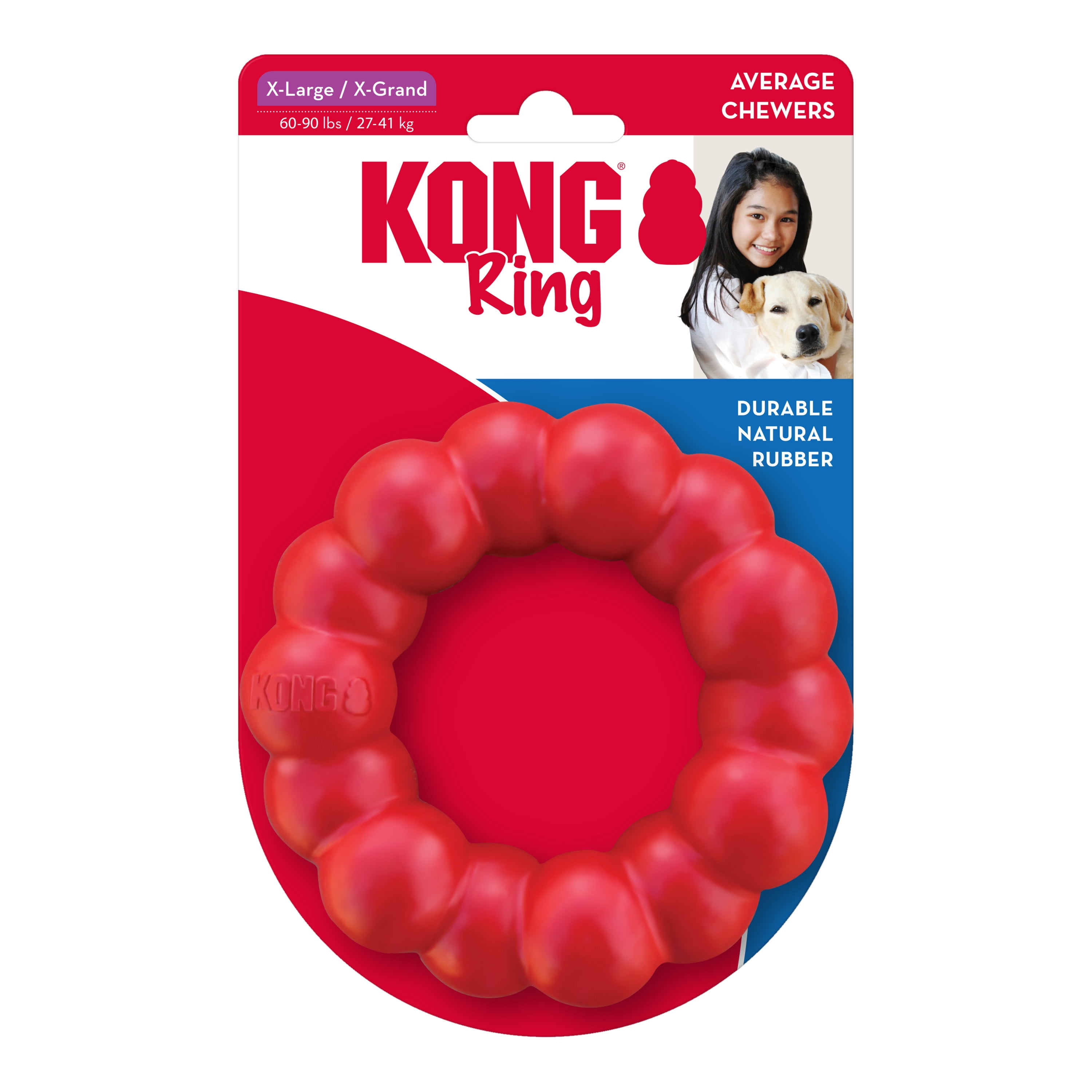 KONG® Ring Durable Dog Toy, Extra Large, for Dogs Between 60-95 lbs