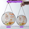 thumbnail image 5 of Trick or Treat English Setter Funny Mummy Cosplay Pumpkin Candy Basket Stained Glass Suncatcher Dog Lover Window Hanging Sign Decor - 12016, 5 of 5