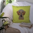 thumbnail image 3 of Dog Face Checkerboard Design Fabric Decorative Pillow, 3 of 4
