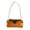 Orange, variant on Metallic Shoulder Evening Bag Buckle Shiny Silver Underarm Purse for Women Boho Bags Ladies 90s Tote Clutch Handbag