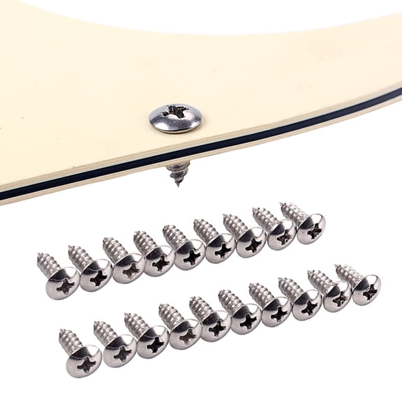 SPRING PARK 19Pcs Chrome Guitar Bass Pickguard Screws for Electric Guitar Bass