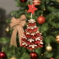 thumbnail image 3 of FFENYAN Christmas Decoration Christmas Ornament Wooden Bell Pendant Christmas Tree Christmas Gift MultiColor, 3 of 4