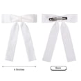 thumbnail image 4 of 2PCS White Velvet Bows Girls Hair Clip Ribbon Accessories for Baby Toddlers Teens Kids, 4 of 5