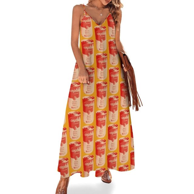 Vestido sin mangas de tomates pop art de Campbell vestidos para mujer vestidos elegantes y bonitos para mujer